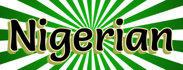 Logo that says 'Nigerian' with the Nigerian Flag colors of green and white